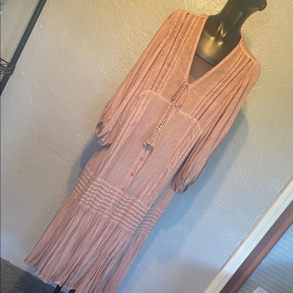 Young Fabulous & Broke Blush Long Sleeve Dress